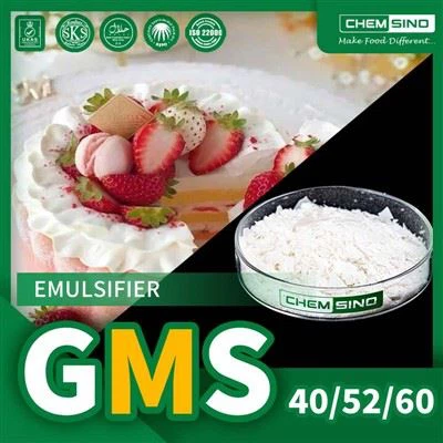 Vysoká kvalita Dobrá cena Glycerolmonostearát 60 GMS 60 Prášok CAS č.{2}}